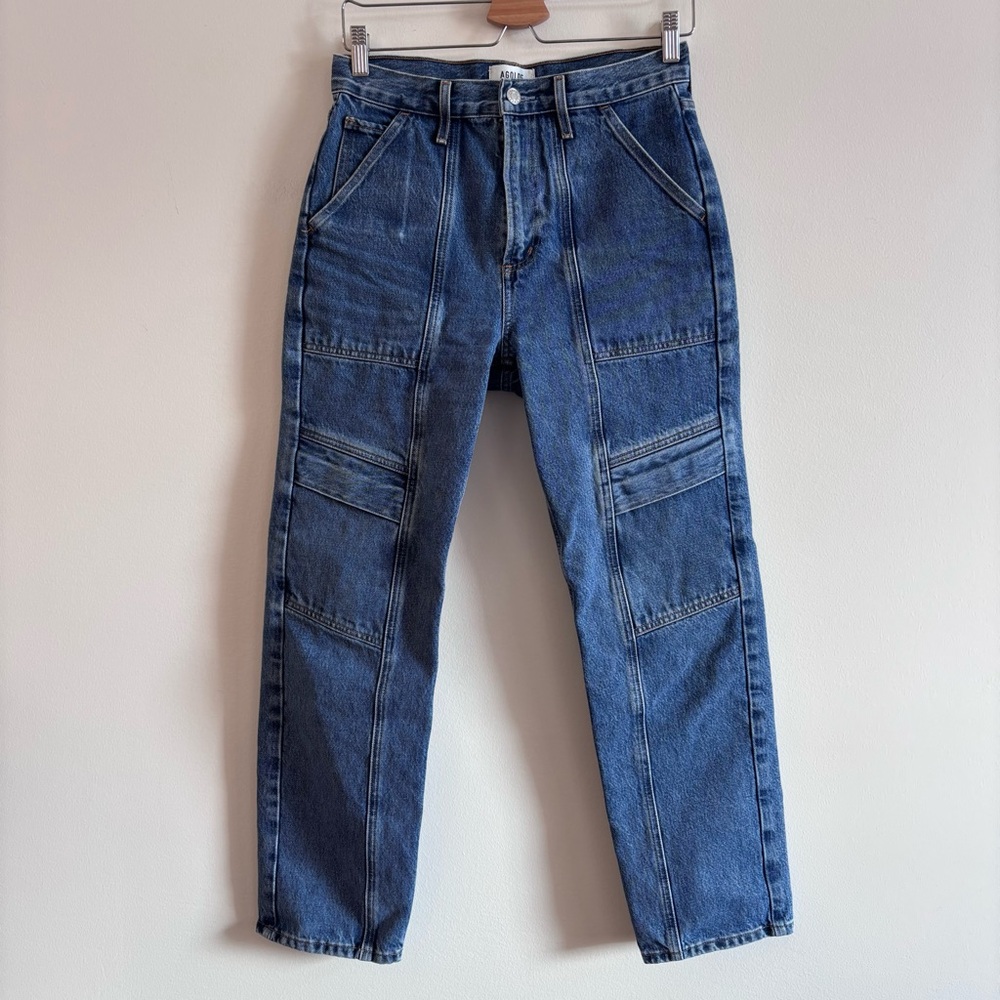 AGOLDE I US 25 (W28) Cooper Cargo Denim Jean I mid-wash blue - Picture 3 of 11